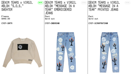 Denim Tears x Saint Mxxxxxx x READYMADE